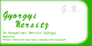 gyorgyi mersitz business card